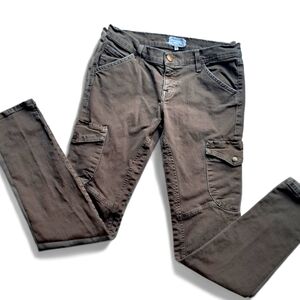 Current Elliot Women's Disressed Skinny Cargo Sz 29 Combat Green